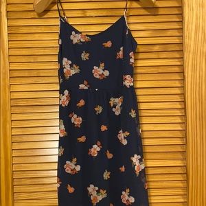 Navy Blue Floral Abercrombie Dress🌸